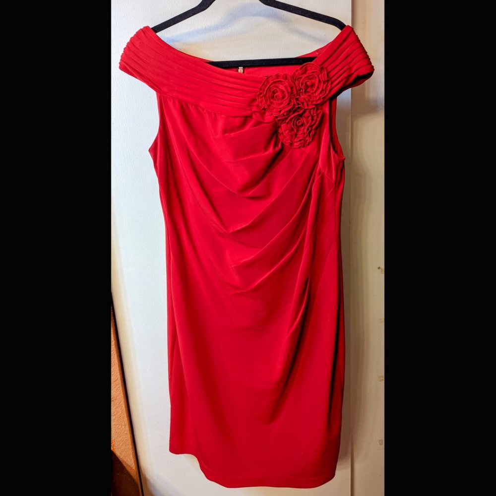 Red Knee Length Dress